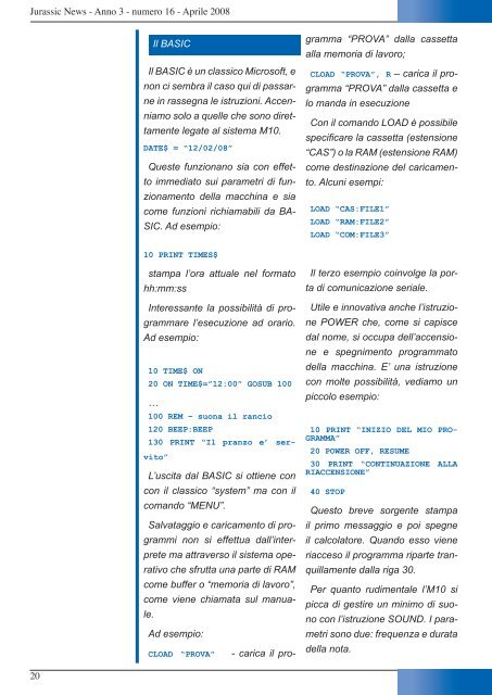 Numero 16 Aprile 2008 - Retrocomputing.net