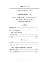 Room Service Menu - Sonnenalp