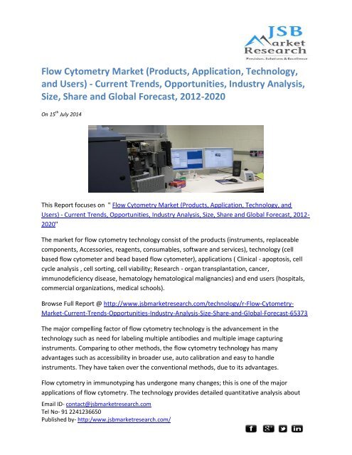 JSB Market Research: Flow Cytometry Market 