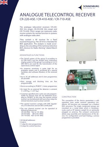 CR-xxx-ASE Telecontrol Receiver eng - SONNENBURG