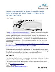 JSB Market Research: Food Traceability Market (Tracking Technologies) 