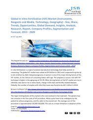 JSB Market Research: Global In Vitro Fertilization (IVF) Market