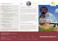 Seminar Flyer 2014 - Sonnenhaus-Institut