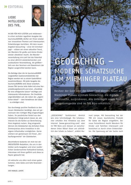 Download Ausgabe 6 / 2010 - Sonnenplateau Mieming & Tirol Mitte