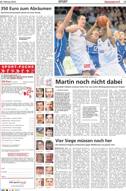 SJ-Ausgabe vom: 26. 02. 2012 - Sonntagsjournal