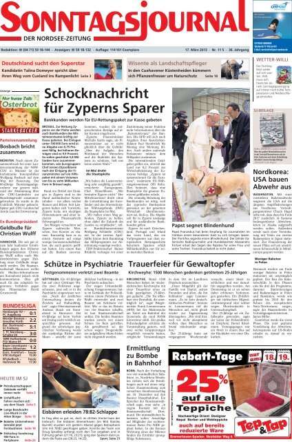 SJ-Ausgabe vom: 17. 03. 2013 [28.71 MB] - Sonntagsjournal