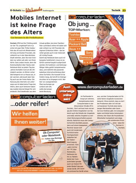 Stadtmagazin Oschatz - beim SonntagsWochenBlatt