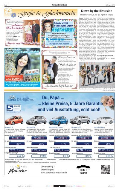 Ausgabe vom 21. 04. 2013 - beim SonntagsWochenBlatt