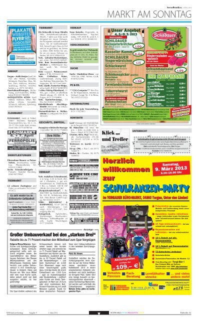 Ausgabe vom 03. 03. 2013 - beim SonntagsWochenBlatt