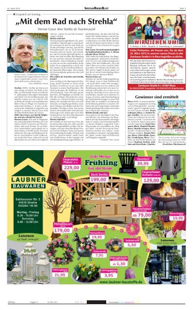 Ausgabe vom 24. 03. 2013 - beim SonntagsWochenBlatt