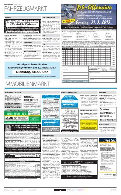 Ausgabe vom 24. 03. 2013 - beim SonntagsWochenBlatt