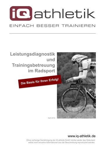 Leistungsdiagnostik im Radsport - Andreas Wagner MA