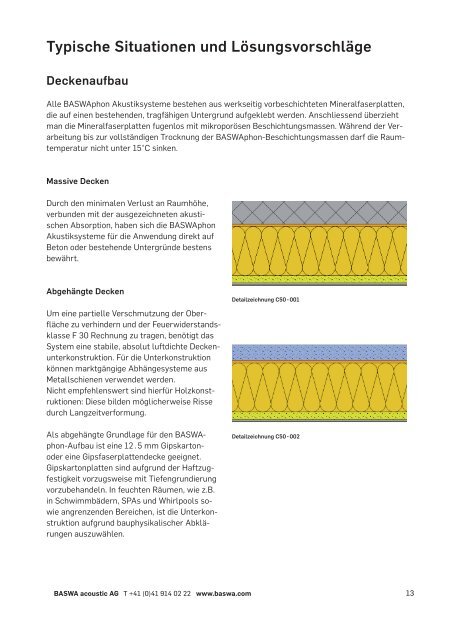 Planungsunterlagen für BASWAphon Akustiksysteme BASWAphon ...