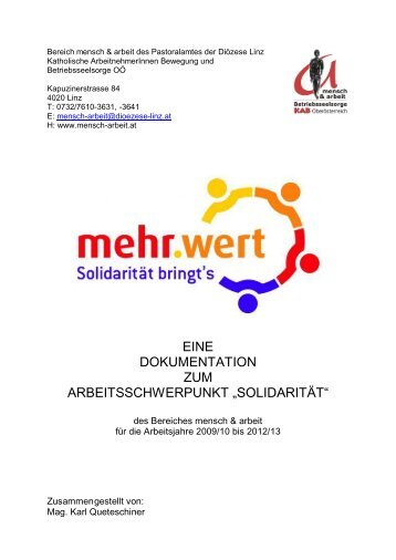 EINE DOKUMENTATION ZUM ARBEITSSCHWERPUNKT „SOLIDARITÄT“