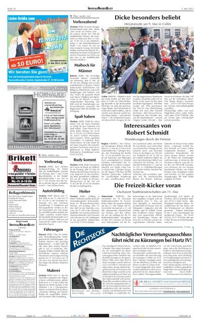 ab 26. 5.! - beim SonntagsWochenBlatt