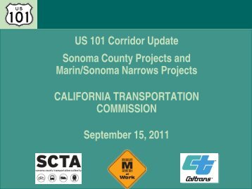 U.S. Corridor 101 Update - Sonoma County Transportation Authority