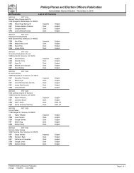 Polling Places and Election Officers Publication ... - Sonoma County