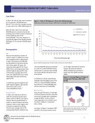 Communicable Disease Fact Sheet: Tuberculosis - County of Sonoma