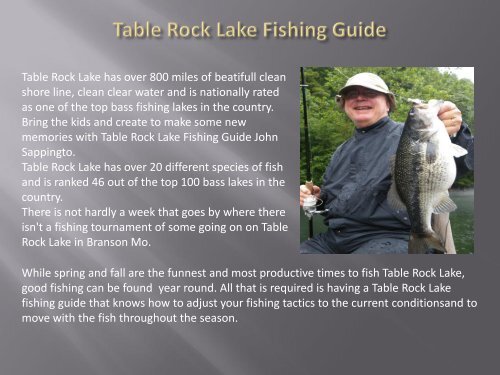 Bull Shoals Lake fishing guide info