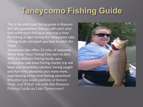 Bull Shoals Lake fishing guide info