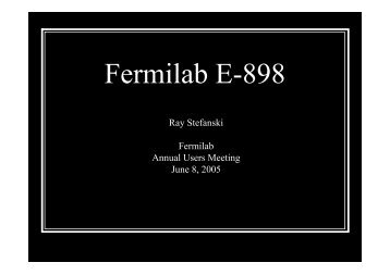 Fermilab E-898 - BooNE - Fermilab