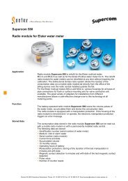 Data sheet Radio module Supercom 580 - Sontex SA