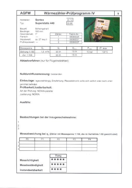 AGFW WÃ¤rmezÃ¤hler-PrÃ¼fprogramm IV 9