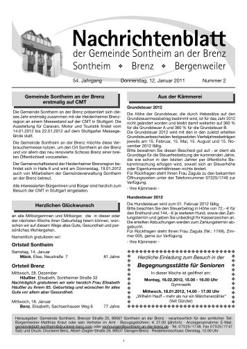 Nachrichtenblatt - Gemeinde Sontheim an der Brenz