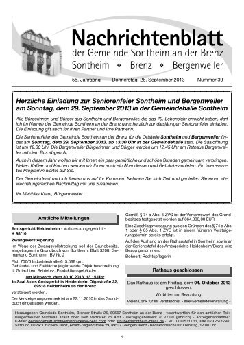 Nachrichtenblatt - Sontheim an der Brenz