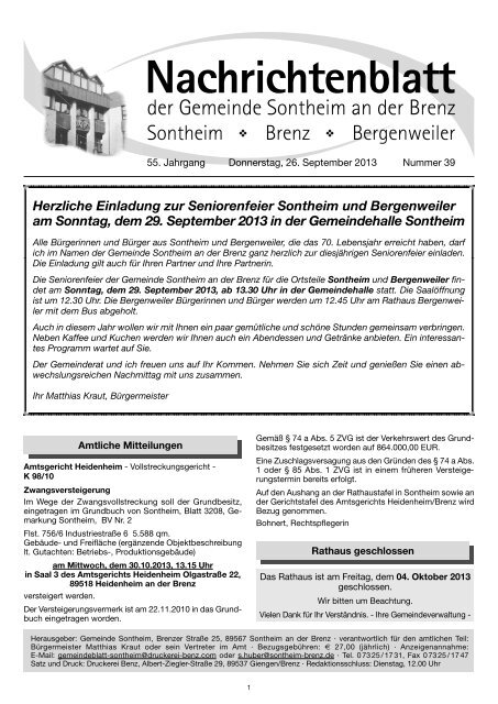 Nachrichtenblatt - Sontheim an der Brenz