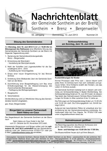 Nachrichtenblatt - Gemeinde Sontheim an der Brenz