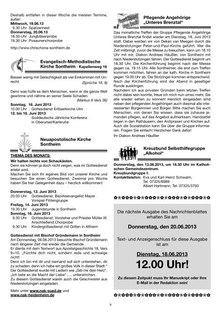 Nachrichtenblatt - Gemeinde Sontheim an der Brenz