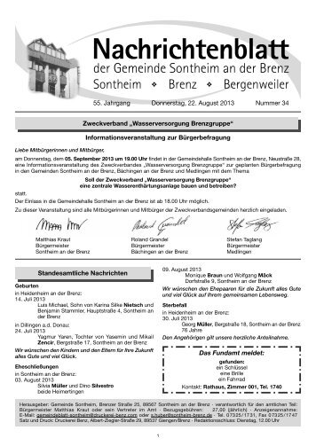 Nachrichtenblatt - Sontheim an der Brenz