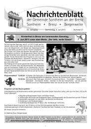 Nachrichtenblatt - Gemeinde Sontheim an der Brenz