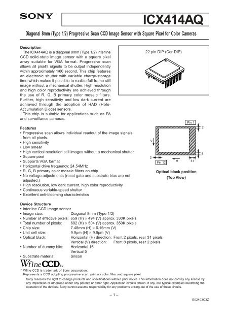 ICX414AQ - Sony