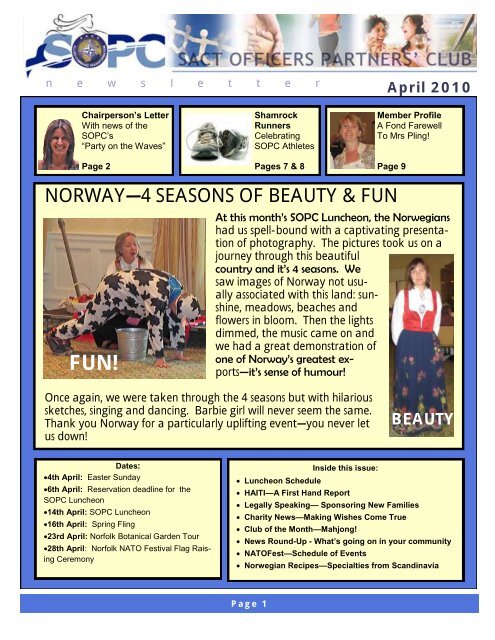 2022 Sopc Christmas Market Hq Sact April 2010 Newsletter - Sopc.us