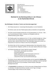 Merkblatt fÃ¼r das Betriebspraktikum in der 9 - Sophie-Barat-Schule