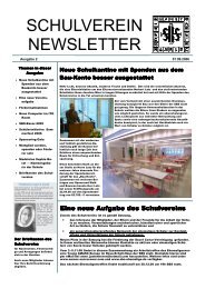 Schulverein Newsletter [Ausgabe 2 - 01.09.2006] - Sophie-Barat ...