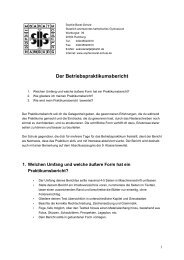 Hinweise fÃ¼r den Praktikumsbericht - Sophie-Barat-Schule