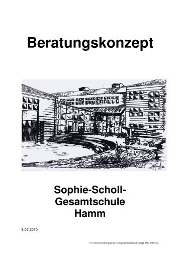 Beratungskonzept SSG 2010 - Sophie-Scholl-Gesamtschule