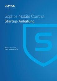 Sophos Mobile Control Startup-Anleitung