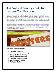 4x6 Postcard Printing - Help To Improve Your Business