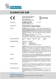 Produktinformation - SOPREMA-KLEWA GmbH