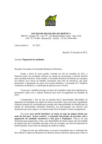 Carta Circular n. 1/2012 - SORBI.ORG.BR Sociedade Rio ...