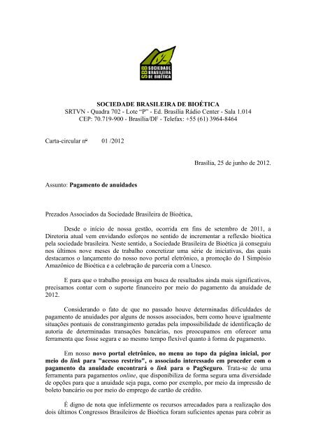 Carta Circular n. 1/2012 - SORBI.ORG.BR Sociedade Rio ...