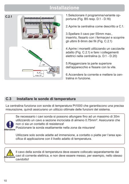 Installazione - Sorel