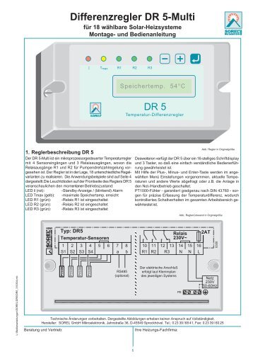 Differenzregler DR 5-Multi - Sorel