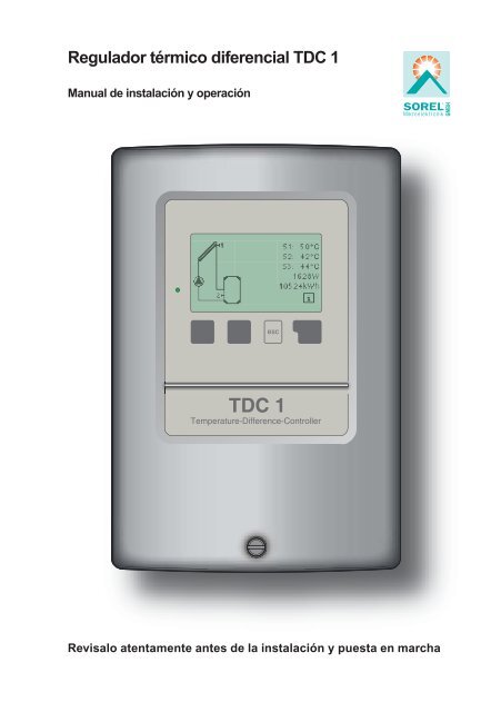 Regulador tÃ©rmico diferencial TDC 1 - Sorel