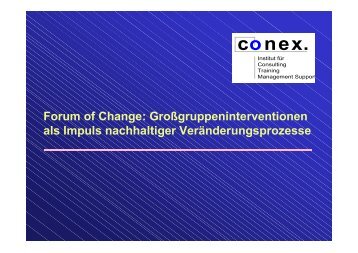 mehr Informationen zu Großgruppeninterventionen (PDF) - conex ...