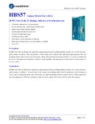 Data sheet Stepping driver HBS 57 - Sorotec